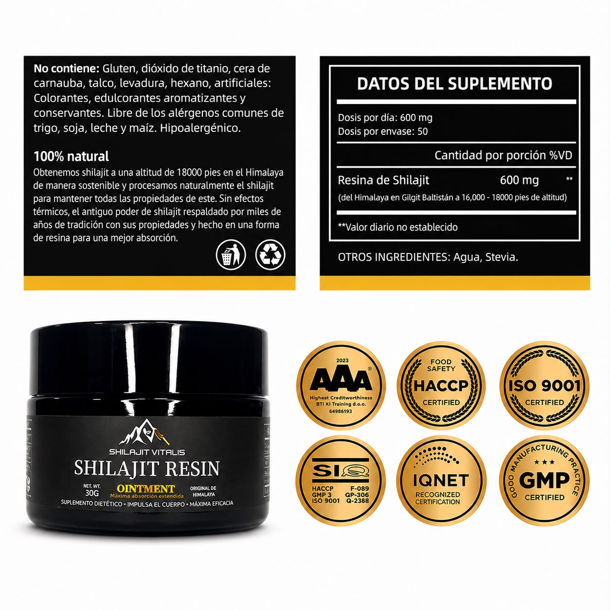 SHILAJIT ORO RESINA DE ALTA PUREZA DEL HIMALAYA 🗻SE TU MEJOR VERSIÓN 🔥