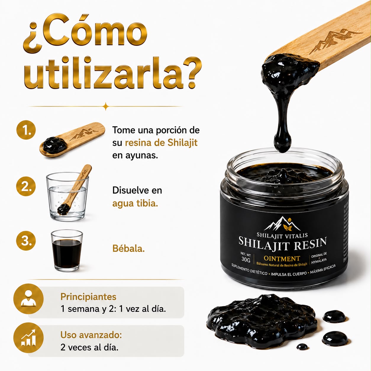 SHILAJIT ORO RESINA DE ALTA PUREZA  DEL HIMALAYA 🗻SE TU MEJOR VERSIÓN 🔥