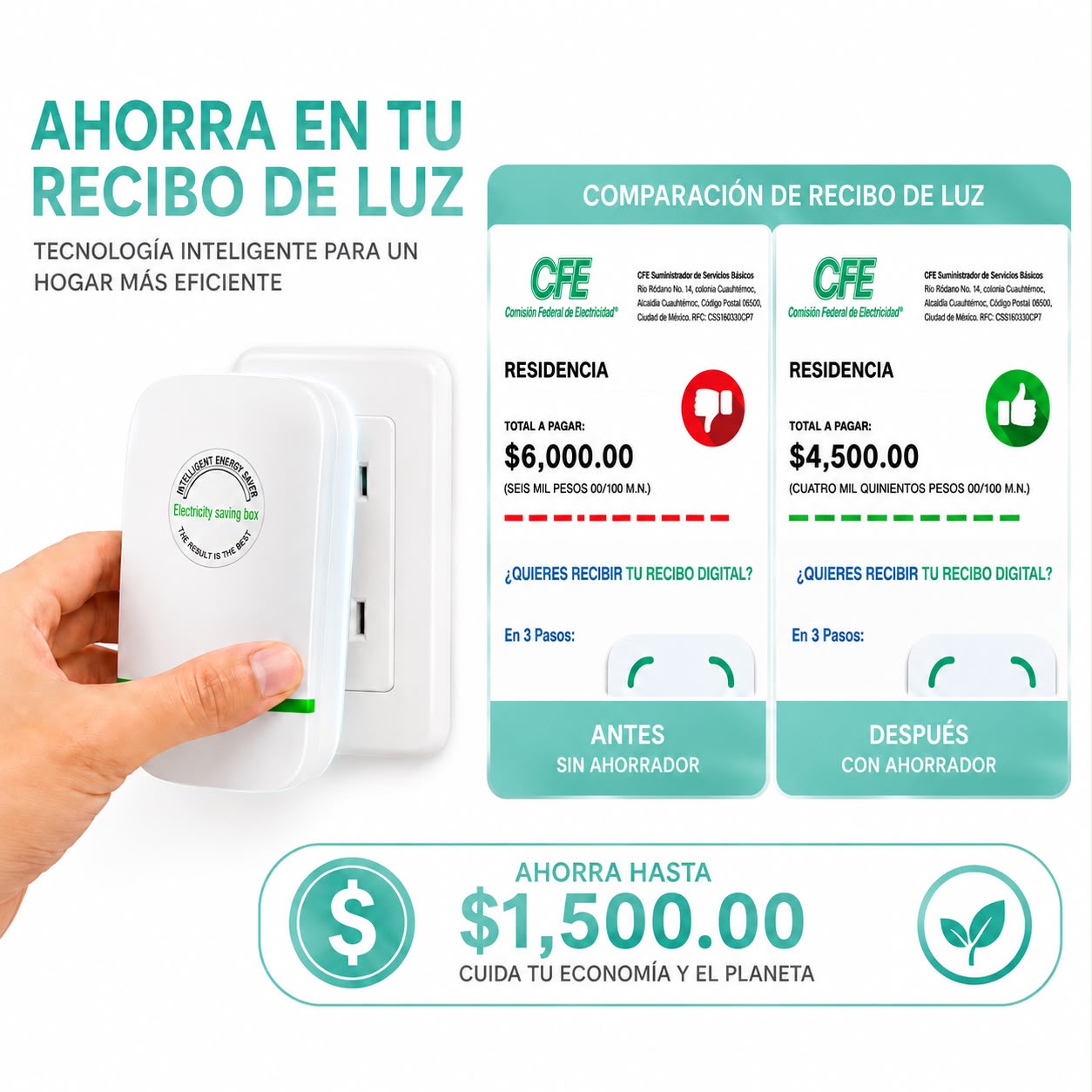 AHORRADOR DE ENERGÍA PARA CASA O NEGOCIO ⚡️ ELECTRICITY SAVING BOX REDUCE TU PAGO DE LUZ  💡