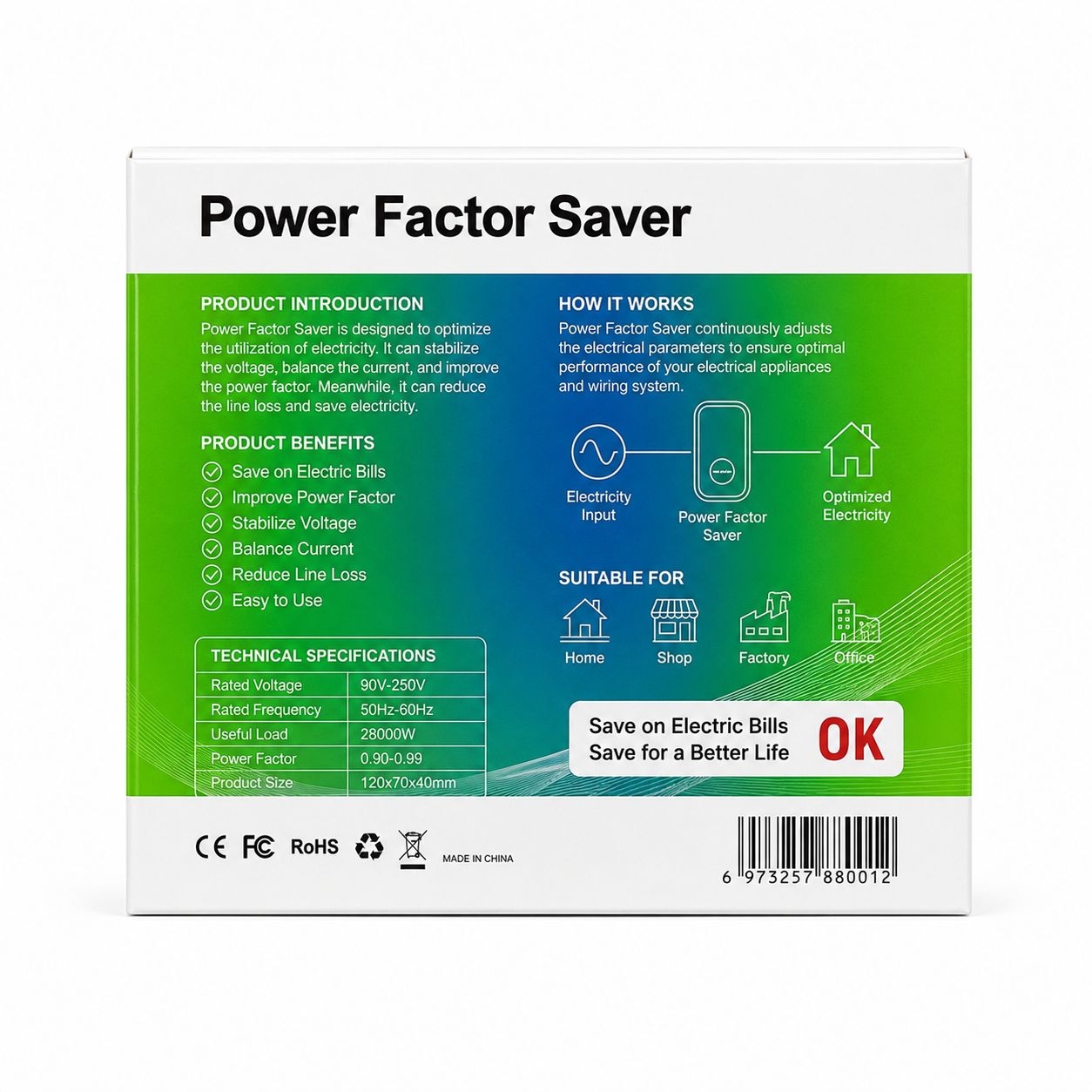 AHORRADOR DE ENERGÍA PARA CASA O NEGOCIO ⚡️ ELECTRICITY SAVING BOX REDUCE TU PAGO DE LUZ  💡