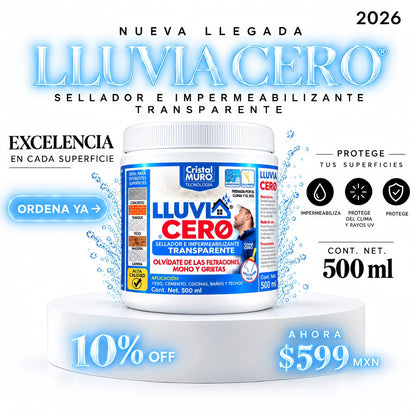 Lluvia Cero Impermeabilizante Transparente • 500 ml