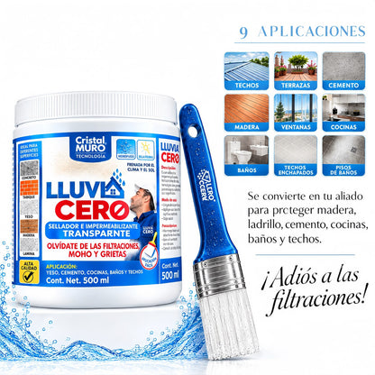 Lluvia Cero Impermeabilizante Transparente • 500 ml