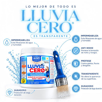 Lluvia Cero Impermeabilizante Transparente • 500 ml