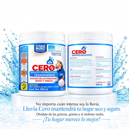 Lluvia Cero Impermeabilizante Transparente • 500 ml