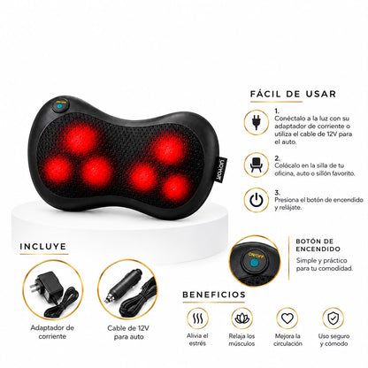 Cojín Masajeador Portátil • Shiatsu YZ169 YoYox